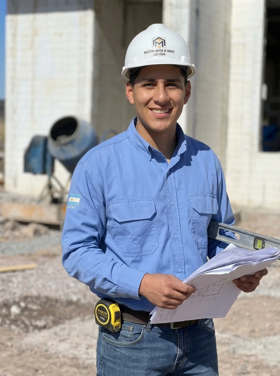 Maestro mayor de obras en una obra residencial en Mendoza